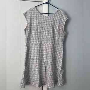 Loft black and cream dress 18 Petite